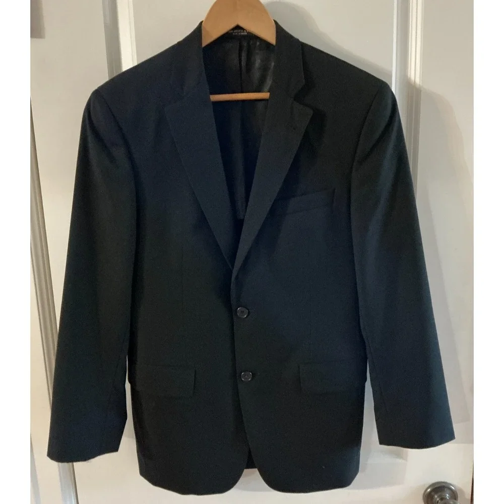John Varvatos Mens 36 Black Wool Cashmere Blazer Sport Coat Made Canada‎